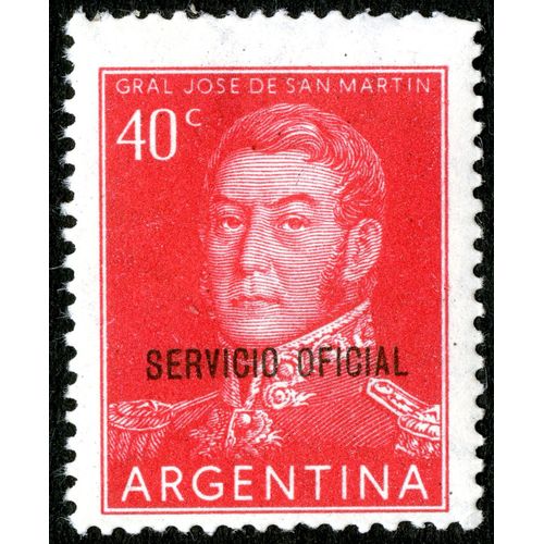 Timbre Oblitéré Argentina, Gral Jose De San Martin, 40c
