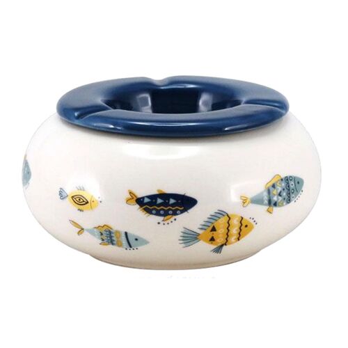 Cendrier marocain en céramique - poissons