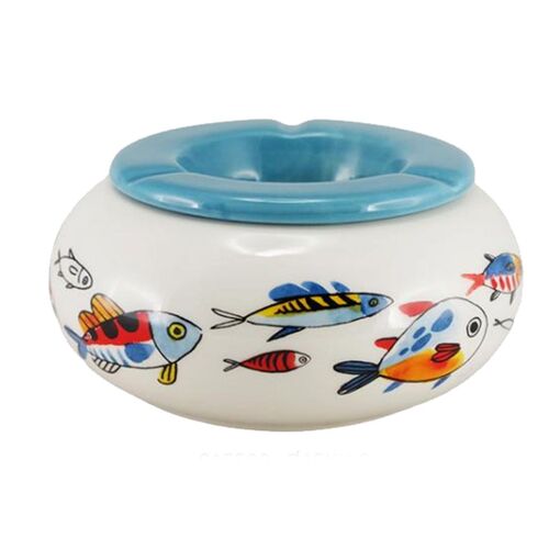 Cendrier marocain en céramique - poissons