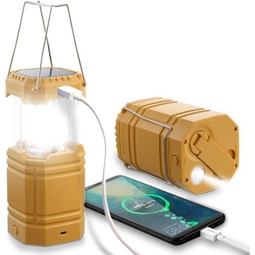 Gliving Lampe De Camping Led Solaire, Lanterne De Camping Led Étanche/Lampe De Camping Led Goodnice