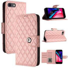 Étui Pour Iphone Se 2022/2020 Bande De Poignet Titulaire De La Carte Protection Élégante Antichoc Portefeuille Couverture - Orange