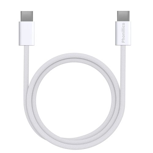 Cable USB-C USB-C pour iPhone 16 / 16 PLUS / 16 PRO / 16 PRO MAX - Câble nylon tressé 2 mètres Phonillico®