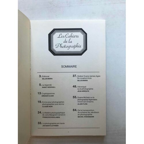 Les Cahiers De La Photographie N°2 - Littérature/Photographie