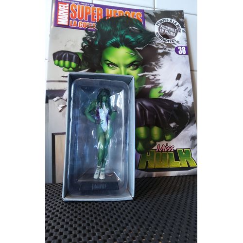 Figurine Plomb Collection Marvel Super Héroes N° 38 : Miss Hulk Avec Son Fascicule