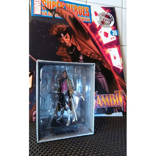 Figurine Plomb Collection Marvel Super Héroes N° 35 : Gambit Avec Son Fascicule