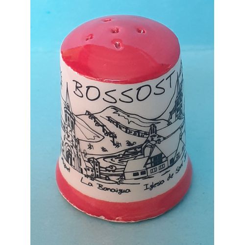 Dé À Coudre En Porcelaine - Motif : Bossost Val D'aran