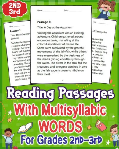 Reading Passages With Multisyllabic Words For Grades 2nd - 3rd: Enhance Reading Skills In 2nd And 3rd Graders With Engaging Passages Featuring Multisyllabic Words.