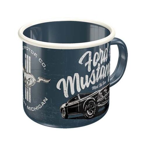 Mug Publicitaire En Métal Émaillé 360 Ml Ford Mustang