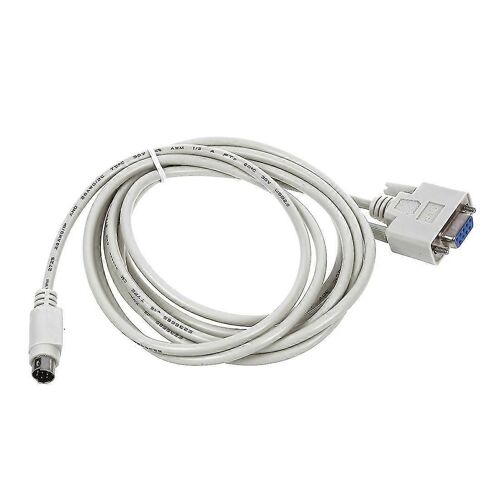 DB9P à 8P Mini Din RS232 Télécharger Câble Blanc 8.2 Ft pour DVP-EH