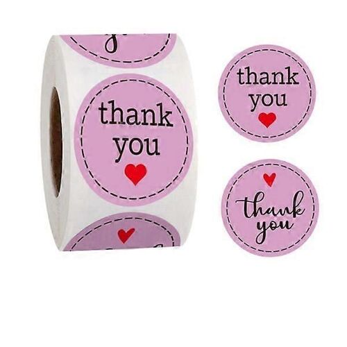 500 Stickers Stickers - Motif Merci - Cadeau De Noël Multicolore Dessin Animé