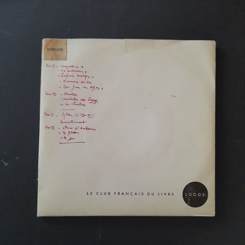 Baudelaire, 2 Disques 45 Tours Edition Logos