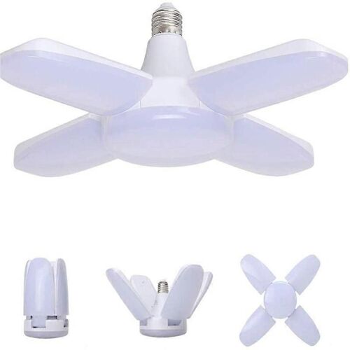 Lampe De Garage 60w, Lumière D'atelier Déformable Blanc Froid 6500k Avec 4 Panneaux Réglables, Éclairage De Plafond À Led, Pour Garages, Entrepôts, Gymnases