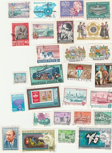 27 Timbres Oblitérés De Hongrie Emis Entre 1966 Et 1974