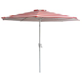 Parasol Droit Bandol Rond 2,70m De Diamètre À Rayures Orange