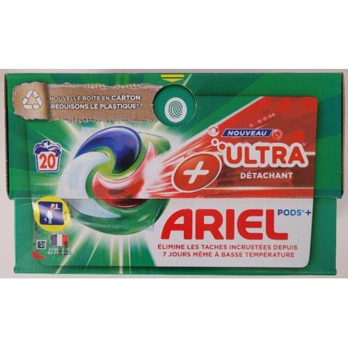 Lessive Ariel +Ultra Détachant All In 1 Pods X20