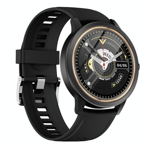 Montre Connectée Femme Écran Hd Ips Appels Bluetooth Surveillance Santé Noir Yonis