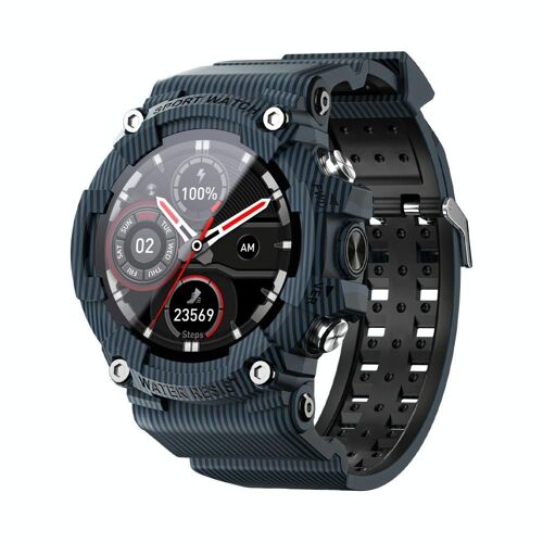 Montre Connectée Sportive Bluetooth Appels Et Fitness Écran Tft Tactile Bleu Yonis