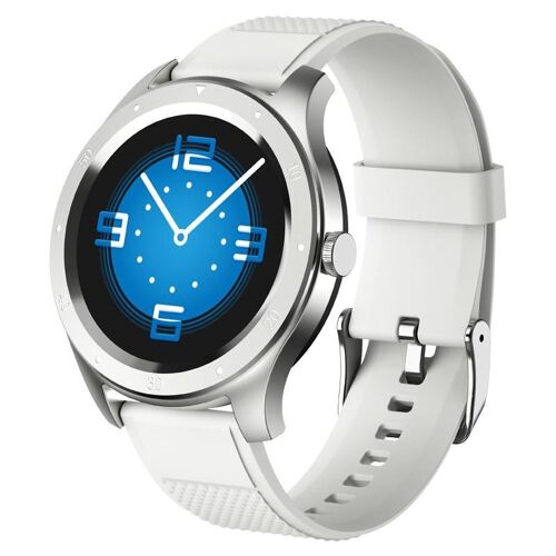 Montre Connectée 1.3' Ips Suivi Santé Et Cycle Féminin Étanche Ip67 Blanc Yonis