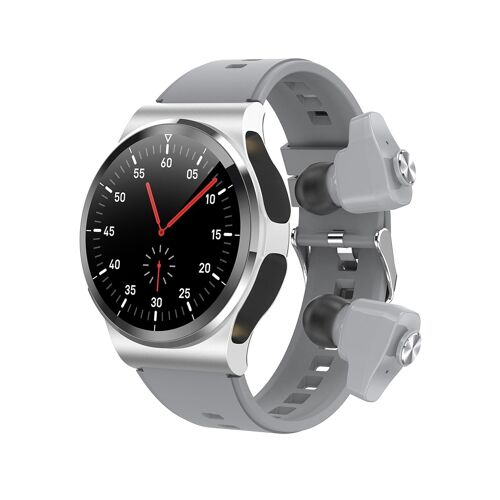 Montre Connectée Avec Écouteurs Bluetooth 1,28 Pouce IP67 Appels Sommeil Argent YONIS