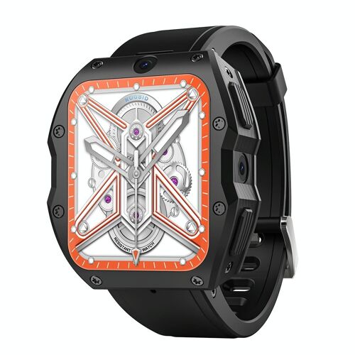 Montre Connectée Android 4g Étanche Ip68 Double Caméras Gps 2gb 16gb Noir Yonis