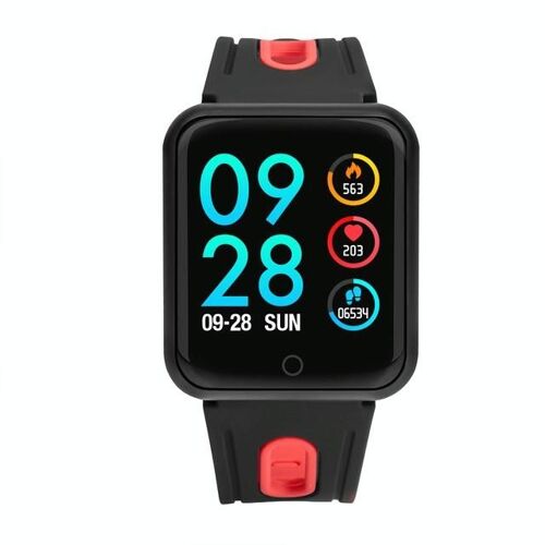 Montre Connectée Suivi Santé Sommeil Sport Étanche Notifications Musique Rouge Yonis