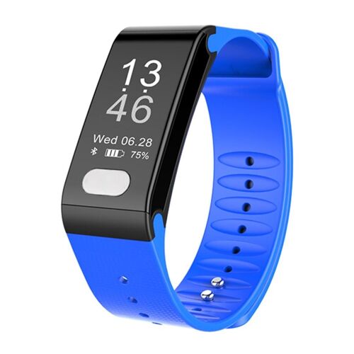 Tracker Fitness T6: Bracelet Intelligent OLED Moniteur Cardiaque Et Pression Sanguine Bleu YONIS