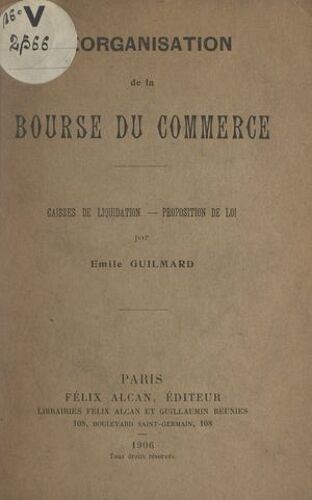 Réorganisation De La Bourse Du Commerce