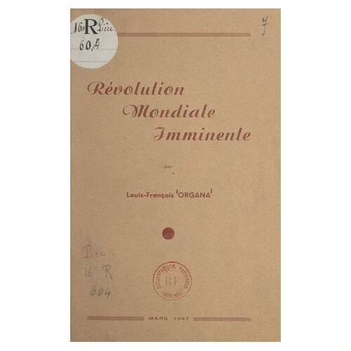 Révolution Mondiale Imminente