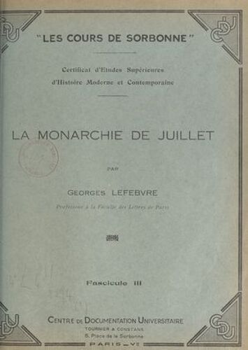 La Monarchie De Juillet (3)
