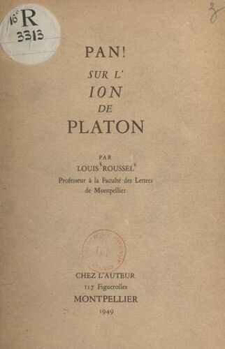 Pan ! Sur "L'ion" De Platon