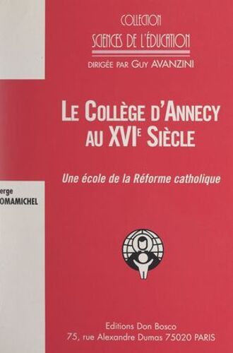 Le Collège D'annecy Au Xvie Siècle