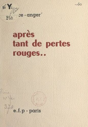 Après Tant De Pertes Rouges