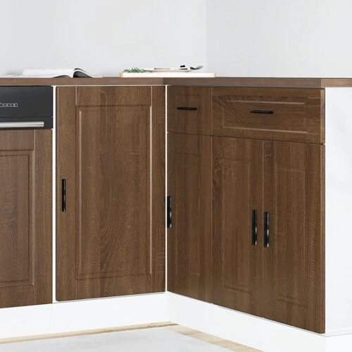 vidaXL Armoire de cuisine Porto chêne marron bois d'ingénierie