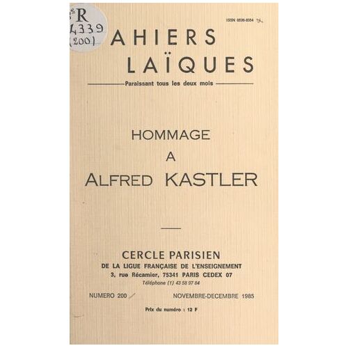 Hommage À Alfred Kastler