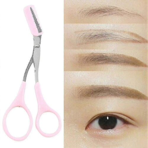 2pcs Femmes Dames Sourcils Trimmer Peigne Cils Cils Ciseaux Cutter Remover Tool