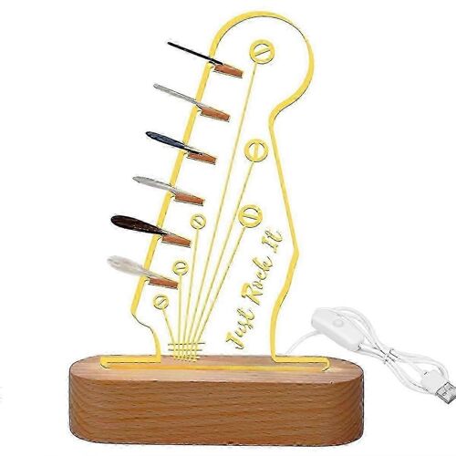 Affichage De Médiator De Guitare,Support De Rangement De Médiator Lumineux,Pour Acoustique Electrique Basse Ukulélé Violon Base Ovale