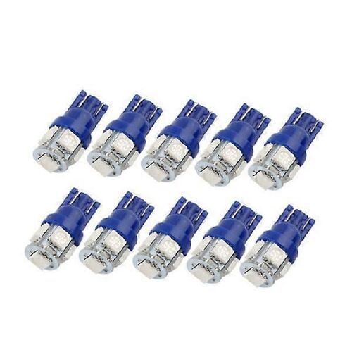 10 Pcs T10 Bleu 5050 5smd Led Wedge Lampe De Voiture
