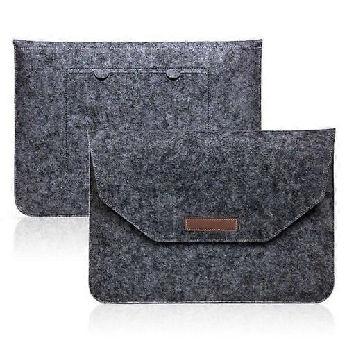 Macbook Pro 15.4 tum laptopvska kardborre filt - Svart Silvergr