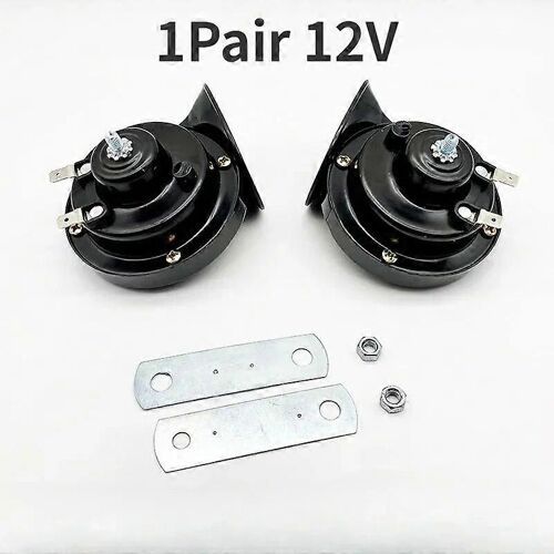 1paire 120db Klaxon Électrique 12v Haut-Parleur De Voiture 24v Camion Aigu Sifflet Étanche Cornes Escargot Trompette 12v Corne De Moto Rouge