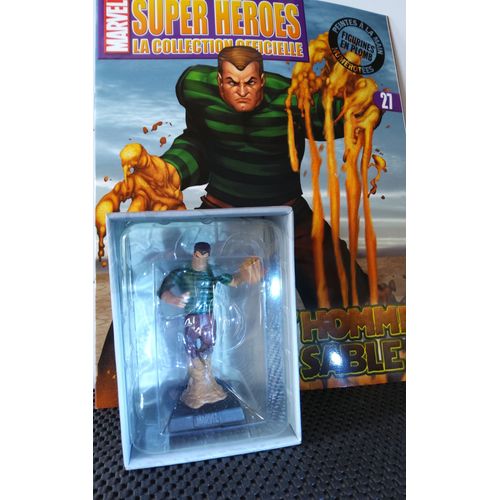 Figurine Plomb Collection Marvel Super Héroes N° 27 : L Homme Sable Avec Son Fascicule