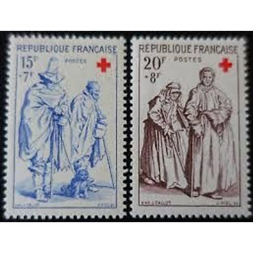Au Profit De La Croix Rouge : Oeuvres De Jacques Callot (Au Musée De Nancy La Paire Année 1957 N° 1140 1141 Yvert Et Tellier Luxe