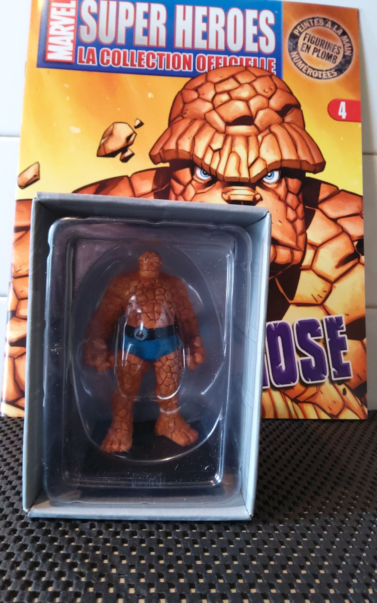 Figurine Plomb Collection Marvel Super Héroes N° 04 : La Chose Avec Son Fascicule
