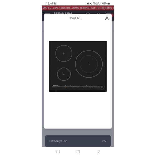 Plaque de cuission induction rosières