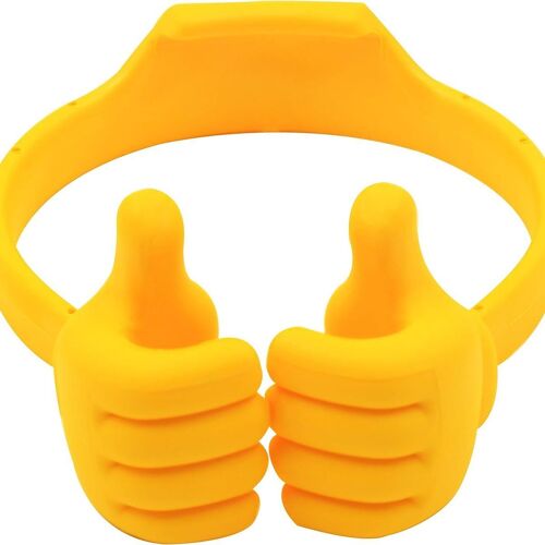Support De Téléphone Portable Thumbs-Up, Support De Tablette Pour Bureau Jaune Goodnice