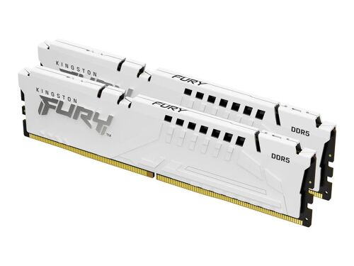 Kingston FURY Beast - DDR5 - kit - 32 Go: 2 x 16 Go - DIMM 288 broches - 6000 MT/s / PC5-48000 - CL36 - 1.35 V - mémoire sans tampon - on-die ECC - blanc