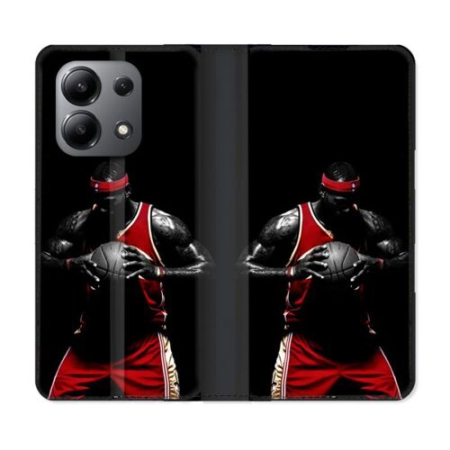 Housse Cuir Portefeuille Pour Xiaomi Redmi Note 13 4g Sport Basketeur