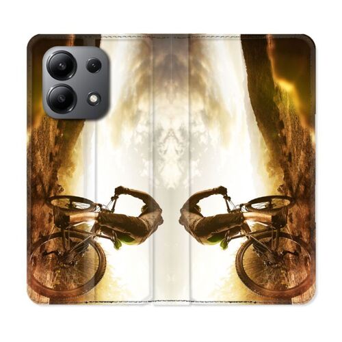 Housse Cuir Portefeuille Pour Xiaomi Redmi Note 13 4g Sport Vtt Soleil