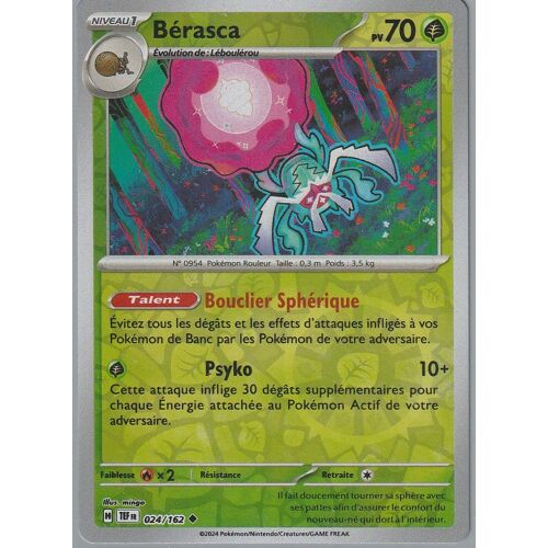 Carte Pokémon - Bérasca - 027/162 - Reverse - Ev5 Force Temporelles Sous Sleeve - Choupine50