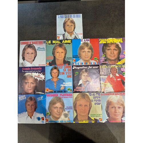 Lot De 13 Vinyles 45 Tours De Claude François 