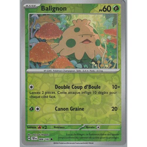 Carte Pokémon - Balignon - 006/162 - Reverse - Ev5 Forces Temporelles Sous Sleeve - Choupine50